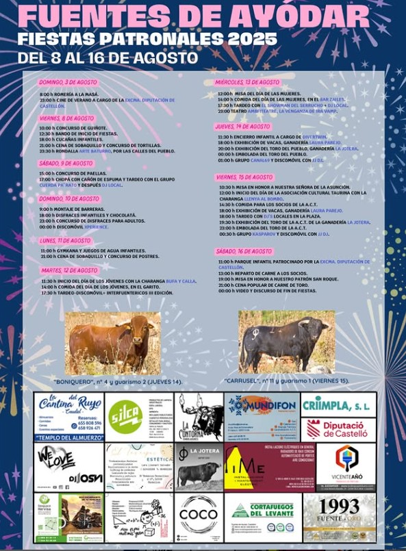 Fiestas de Fuentes de Ayodar