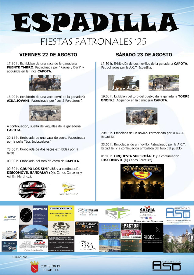 fiestas Espadilla 2025