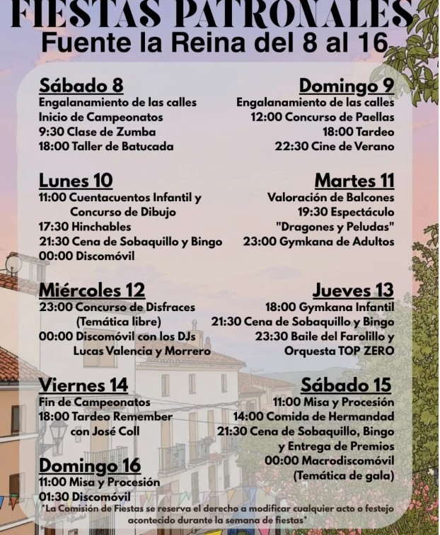 Fiestas Patronales Fuente la Reina